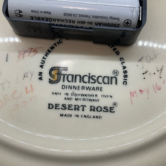 ❌⭕️SOLD❌⭕️VINTAGE FRANCISCAN DESERT ROSE WALL CLOCK HAND PAINTED CERAMIC - Picture 7 of 10